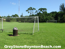 Soccer practice need not involve a drive to a Boynton Beach public park when this soccer field is available within the Greystone community (near the clubhouse).
